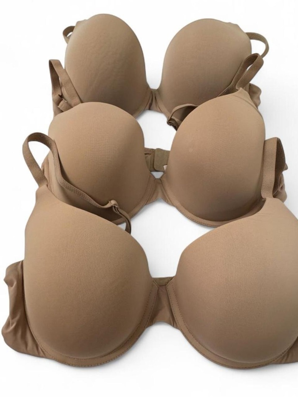 Victoria's Secret Smooth Nude Convertible T-Shirt Bra 36D, LOT of 3